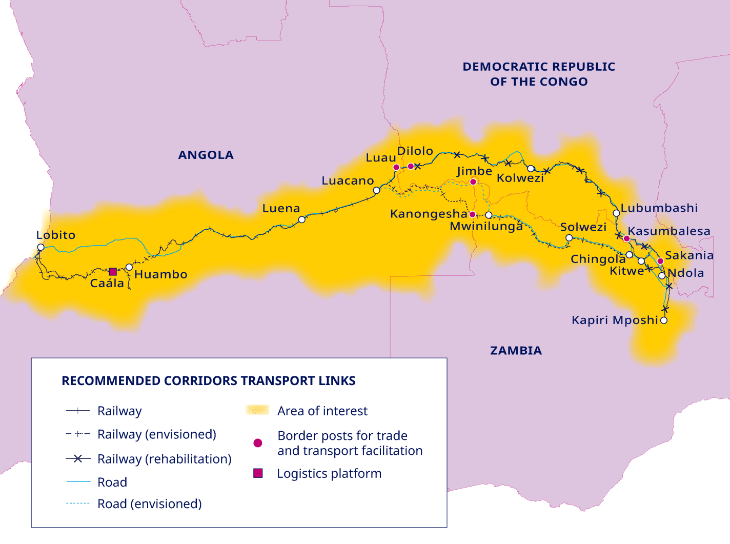 Lobito Corridor Infrastructure Map